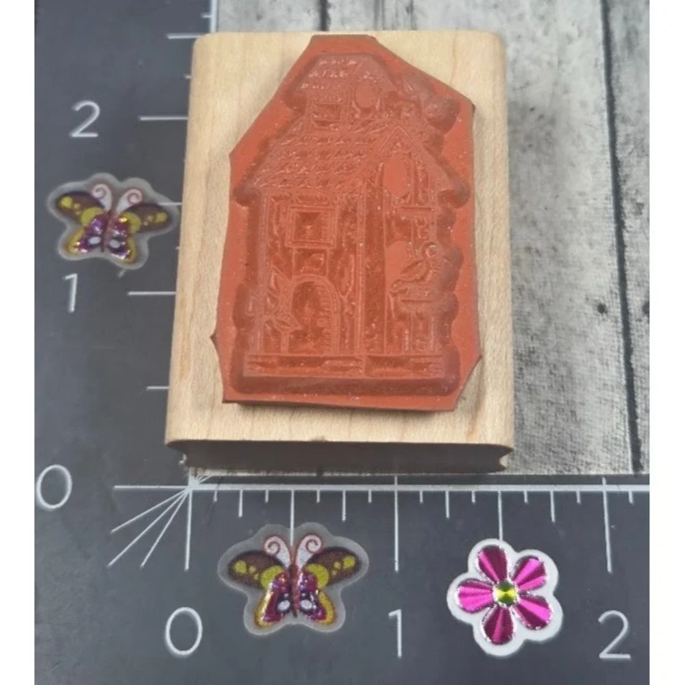 Stampin' Up! Birdhouse Double Leaves Ivy 1996 Rubber Stamp Wood #L28